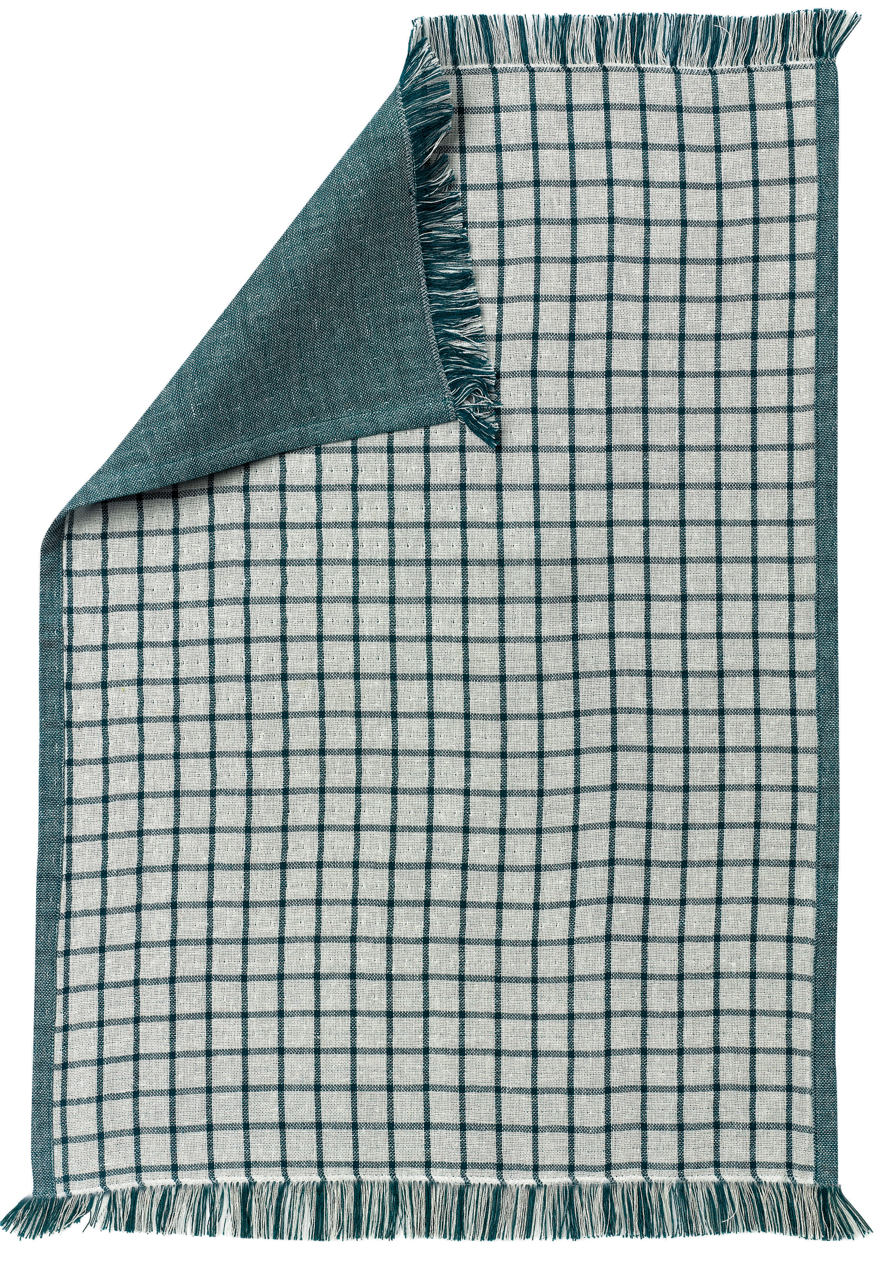 Torchon recycl Aden Blanc/paon 50 x 70