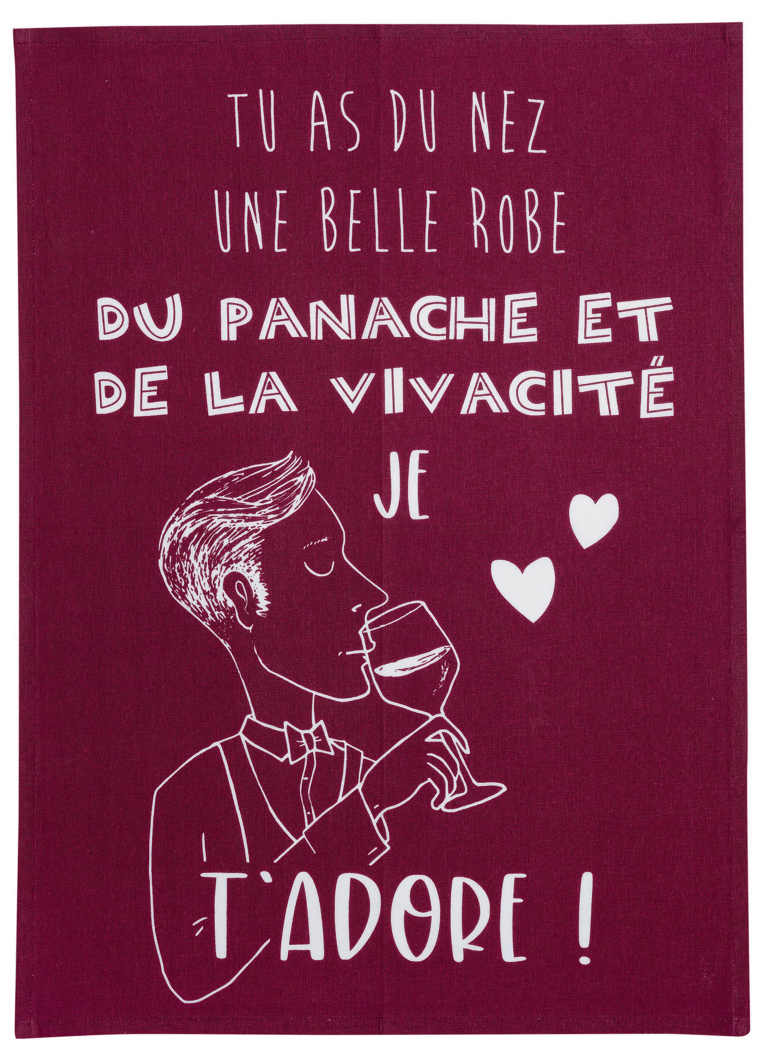 Torchon Panache Bordeaux 70 x 50